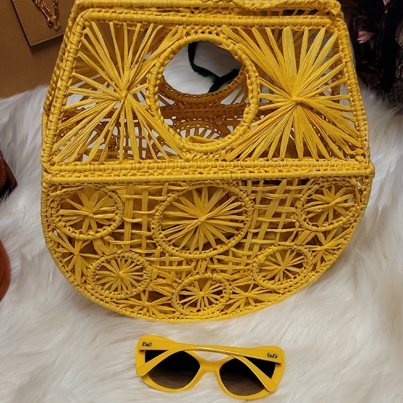House of Harlow 1960 Handbags - Yellow Woven Handbag
